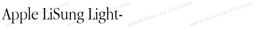 Apple LiSung Light字体转换